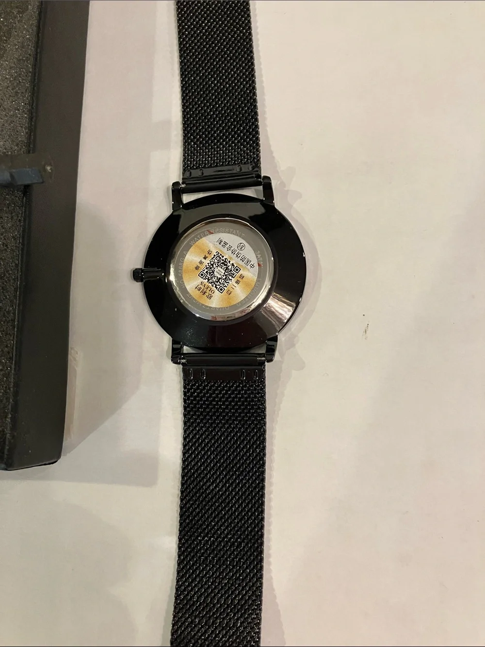 OLEVS  Men’s Analog Quartz Black Watch with gift box & screw driver.